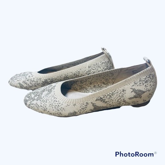 Sanctuary Social "Smart Creation" Knit Ballet Flats In Crème Size 6 New - Picture 2 of 7